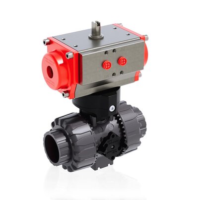 VKDIV/CP NC - Robinet cu sfera cu 2 cai DUAL BLOCK® actionat pneumatic DN 10:50