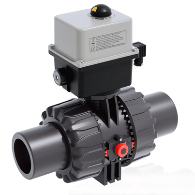 VKDJV/CE 90-240 V AC - Electrically actuated DUAL BLOCK® 2-way ball valve DN 65:100