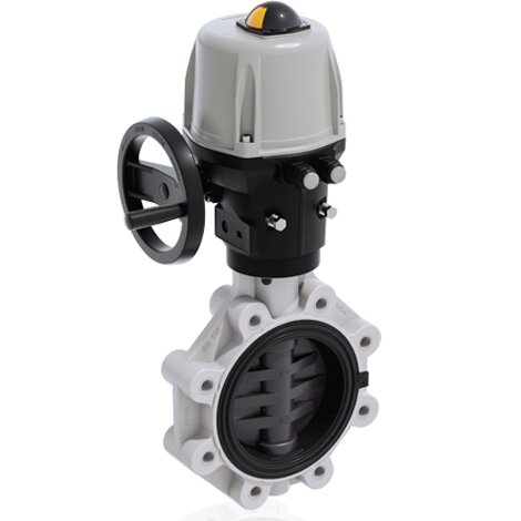 FKOV/CE 90-240V AC LUG ISO-DIN - Electrically actuated butterfly valve DN 125:200