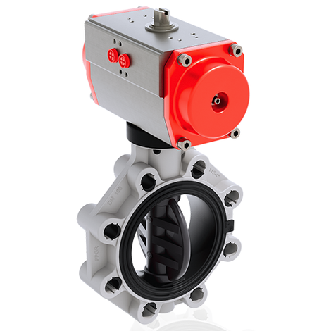 FKOV/CP NO - Pneumatically actuated butterfly valve DN 80:200