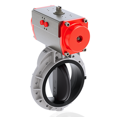 FKOV/CP NO - Pneumatically actuated butterfly valve DN 350:400