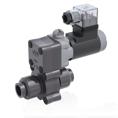 S12AV - 12V DC - true union 2-way solenoid valve