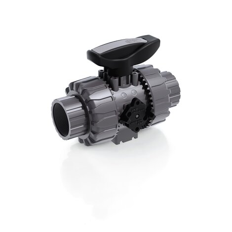 Render della valvola a sfera a 2 vie DUAL BLOCK® VKDNV - DN 10:50 in PVC-U