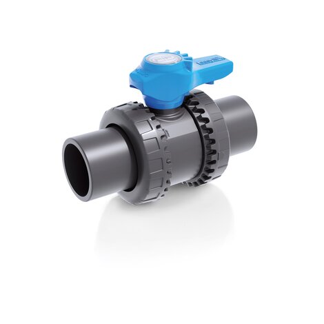 Render della valvola a sfera a 2 vie Easyfit VEEJV - DN 10:50 in PVC-U