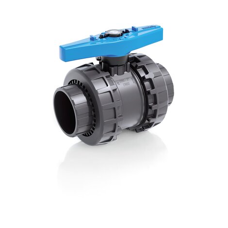 Render della valvola a sfera a 2 vie Easyfit VEEIV - DN 65:100 in PVC-U