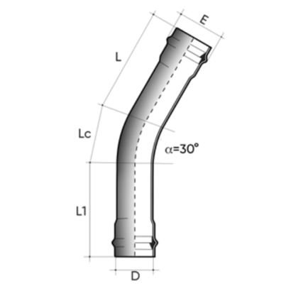 POWER-LOCK bend 30° F/F PN10 