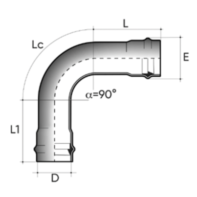 POWER-LOCK bend 45° F/F PN10 