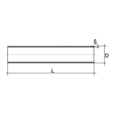 Pressure pipe PN10 plain end NF EN 1452