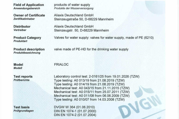 DVGW FRIALOC d 90 - d 180