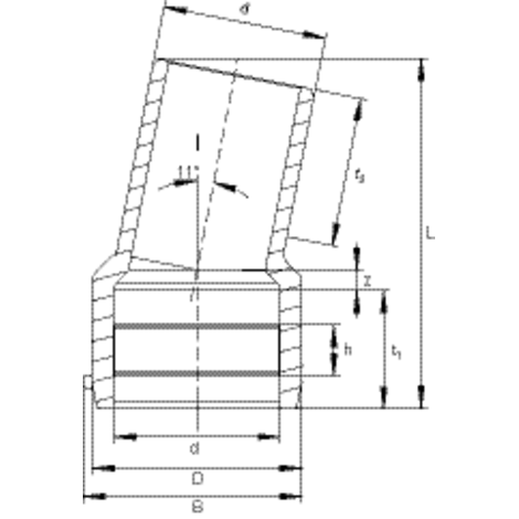 Cot 11° cu tijă, SDR 11