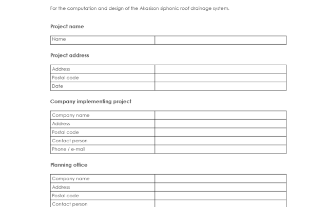 Project checklist