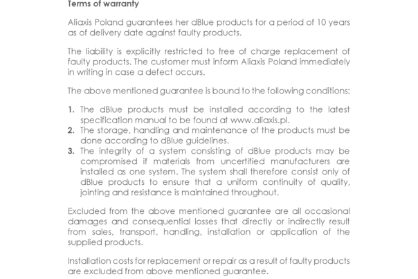 Product warranty