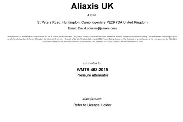 Maxi - Filtra Watermark certification WM-022829_02 Certificate of Conformity.pdf