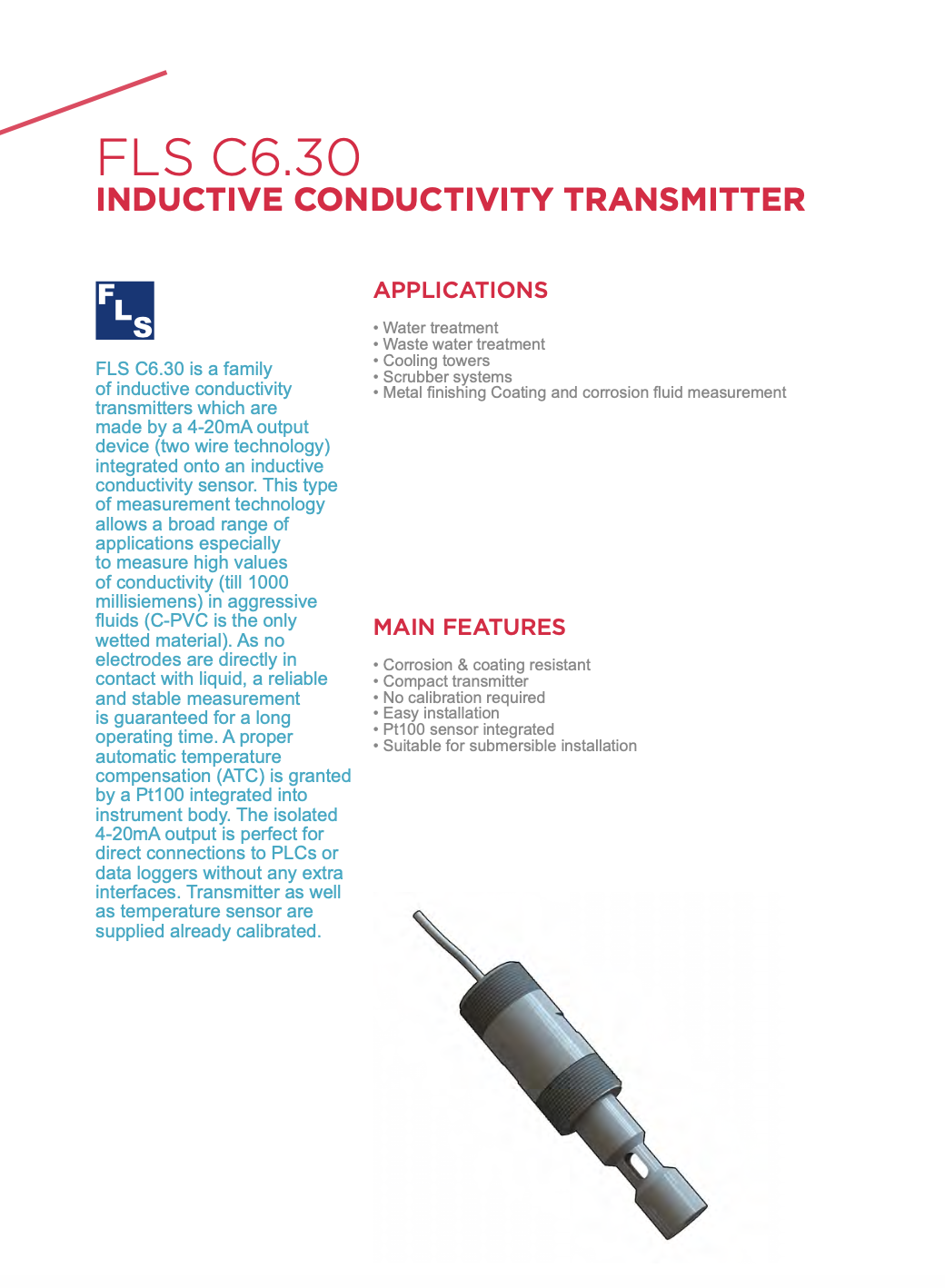 C6.30 Inductive Conductivity Transmiter