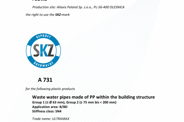 AMAX - SKZ - Pipe ULTRAMAX - DIN EN 1451
